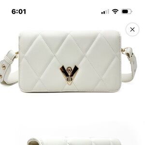 Valentino Orlandi Elegant White Quilted Women's Bag